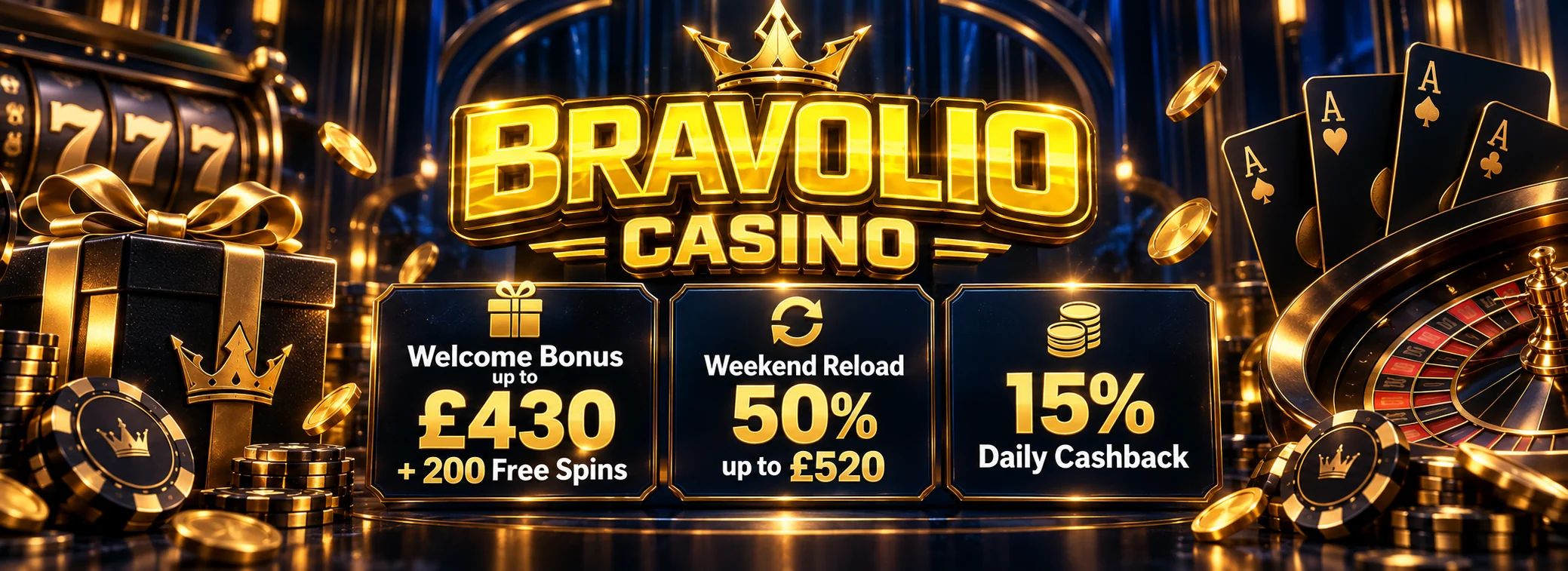 £430 + 200 free spins